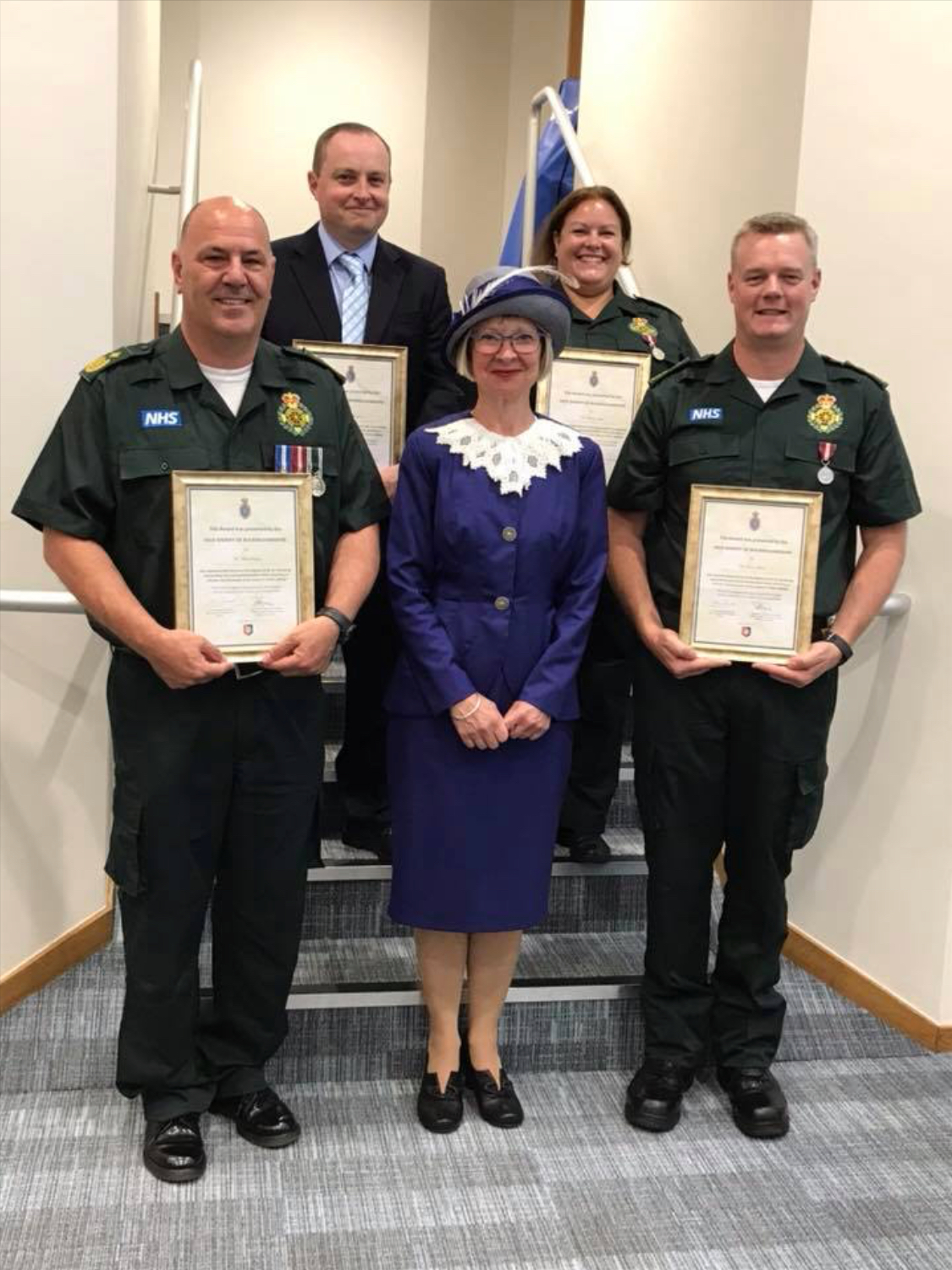 High Sheriff Commendations for SCAS Staff, 5 June 2018