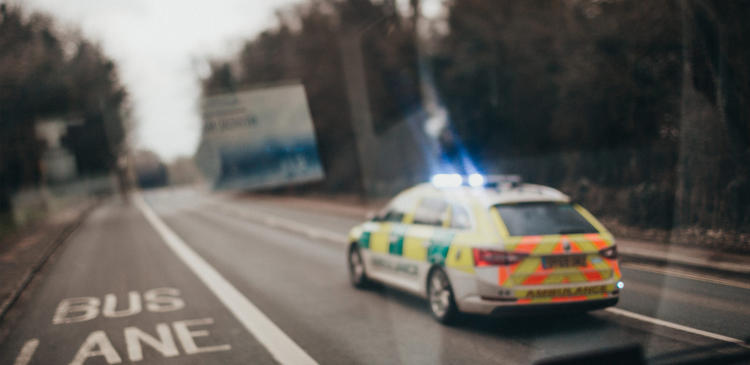 SCAS vehicle with blue lights