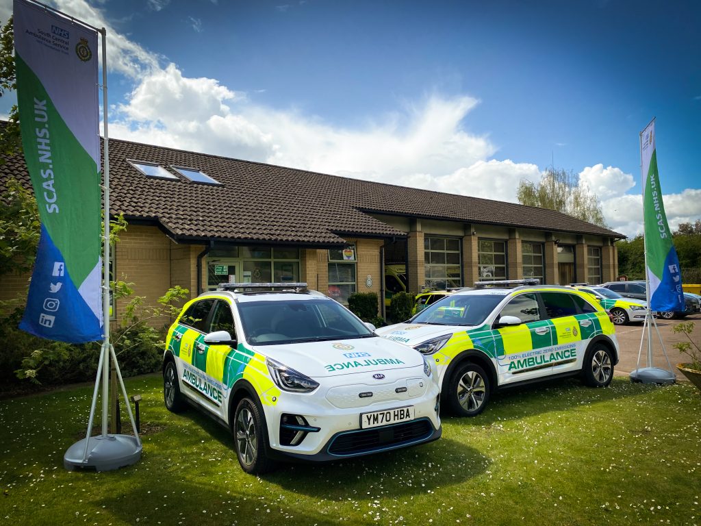 Two electric emergency response vehicles