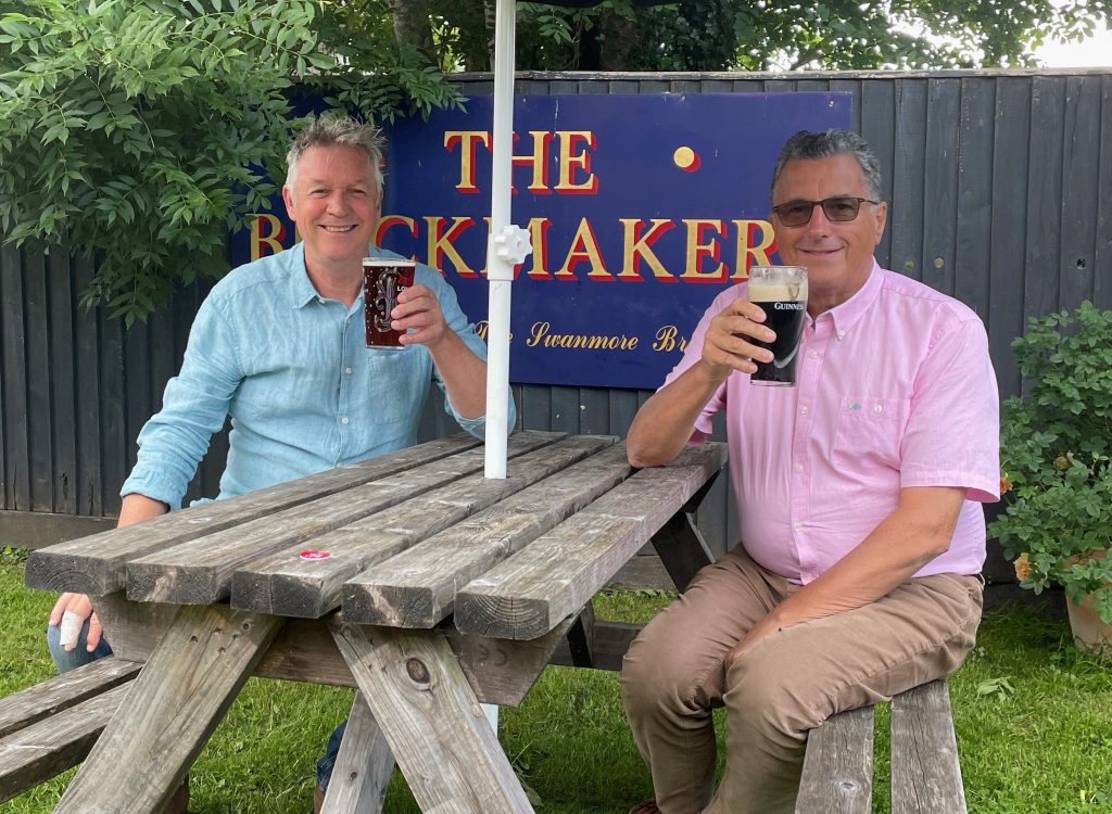 Graham and Richard at the pub