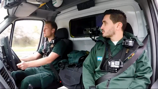 Paramedic Dom Tolputt and Emergency Care Assistant Ellis Mead