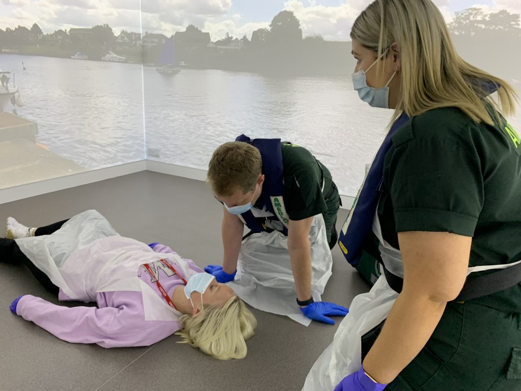 Immersive interactive training suite scenario by the water