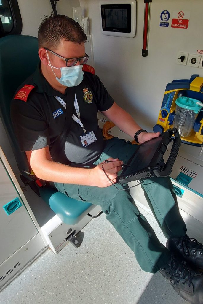 urgent care pathways - SCAS Connect - practitioner inside ambulance