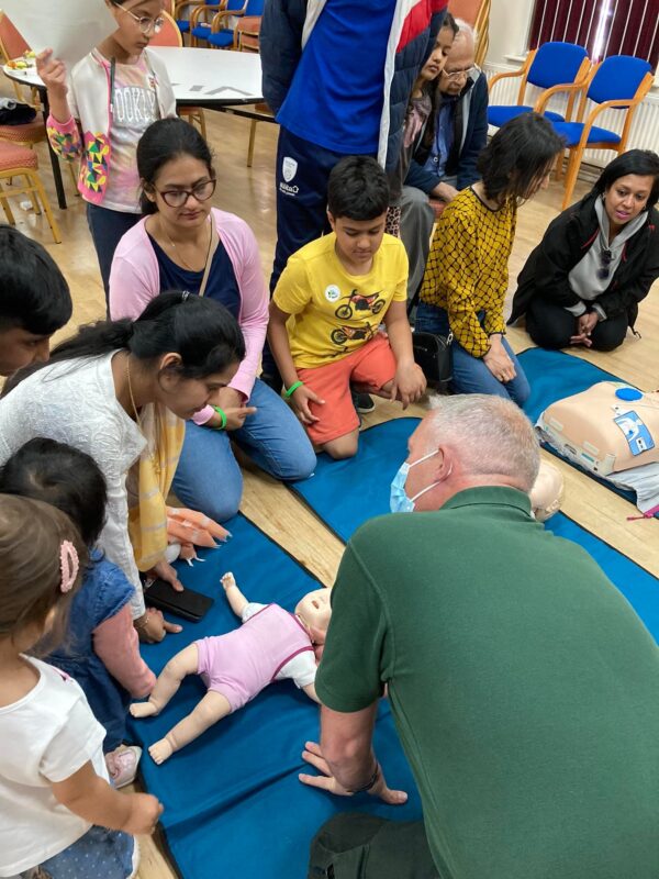 SCAS colleagues teaching the public CPR SCAS colleagues teaching the public CPR