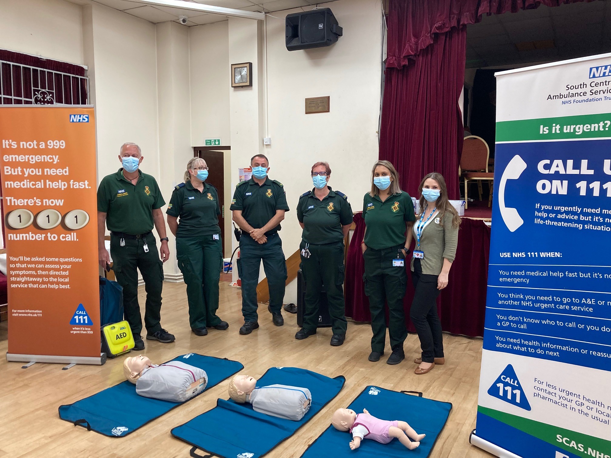 SCAS colleagues standing together at the Hindu Temple, Southampton