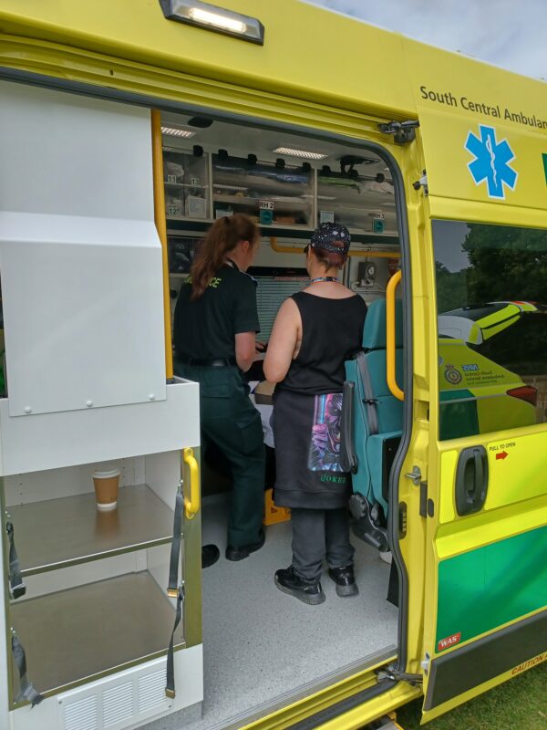 SCAS colleagues show inside the ambulance