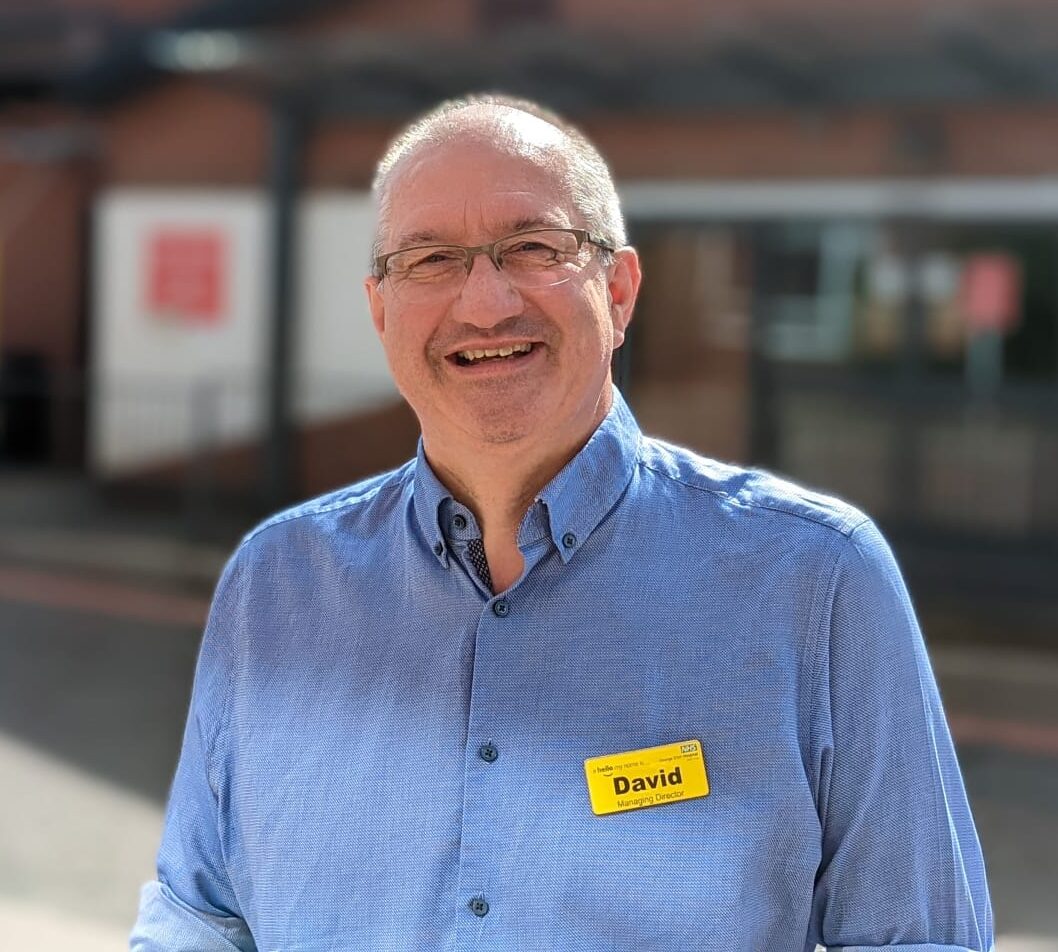 New SCAS CEO David Eltringham standing outside a hospital