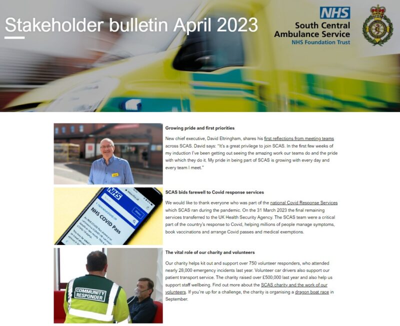 Stakeholder Bulletin front page