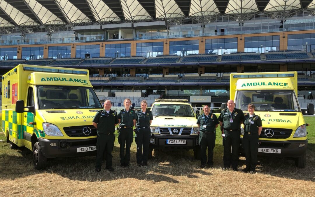 SCAS team providing emergency medical support at Royal Ascot