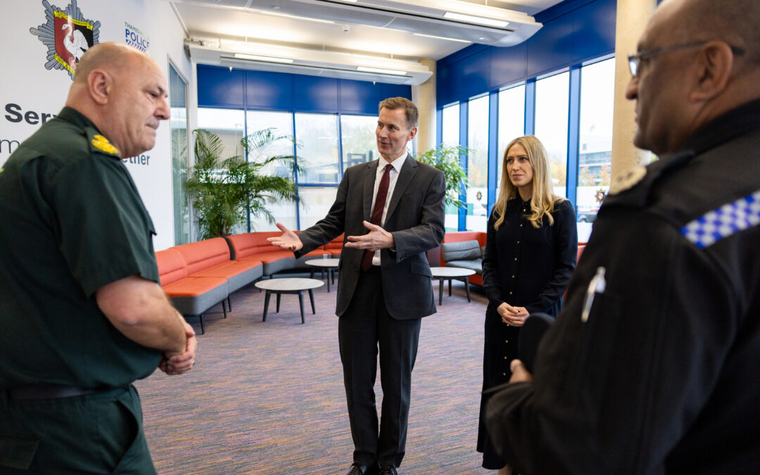 Chancellor Jeremy Hunt visits Milton Keynes Blue Light Hub