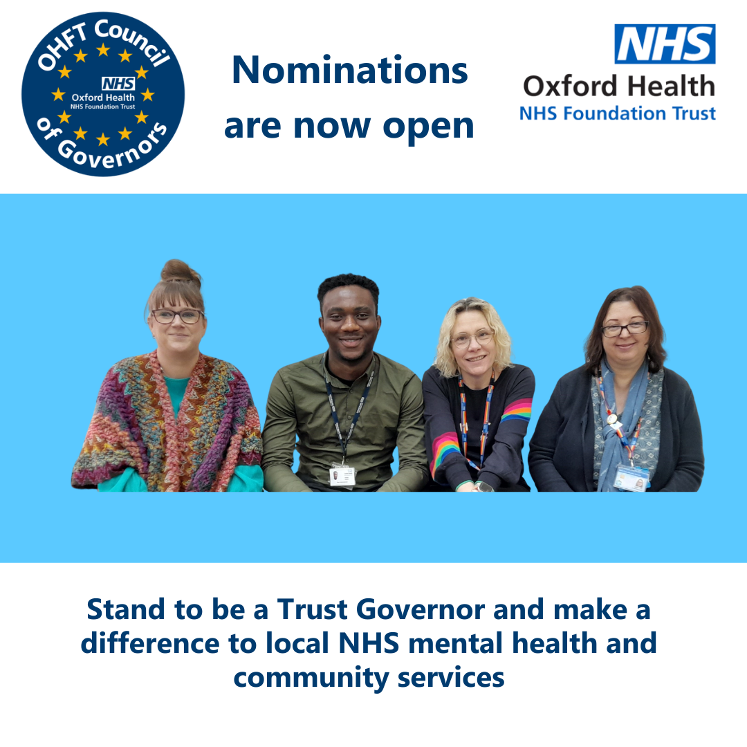 Oxford Health NHS FT election flyer - elections are open