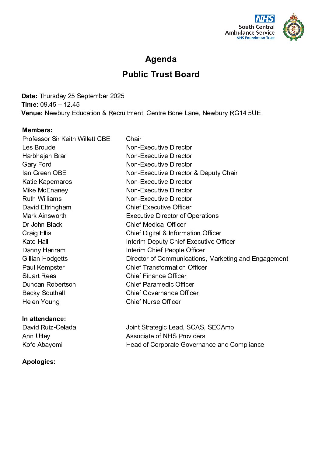 SCAS public Board papers – 25 Sept 2025