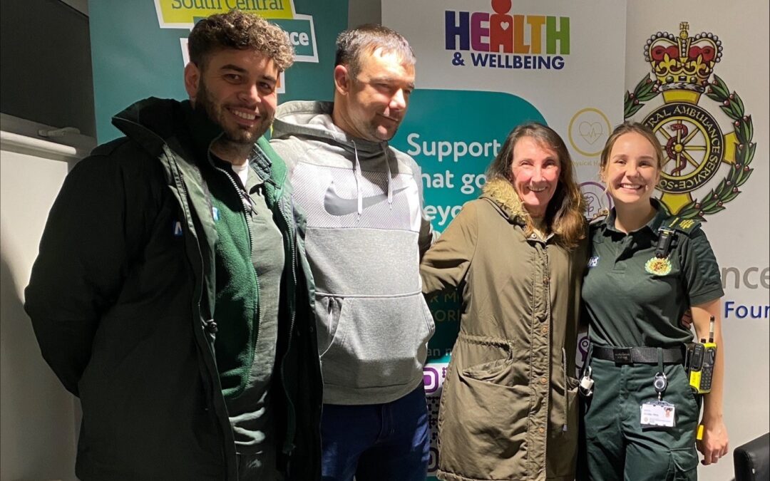 Kaye thanks her lifesaving ambulance crew